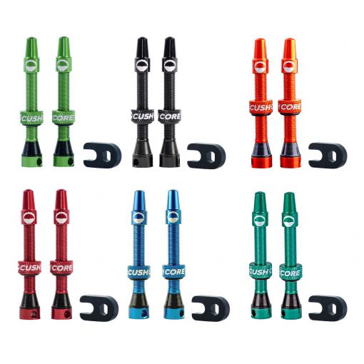 CushCore Presta Air Valve Set - 55mm (Black)